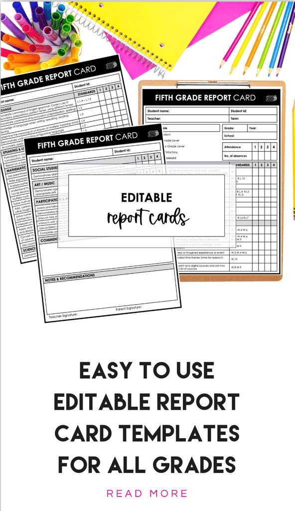 Editable Report Cards to make your life Easier!