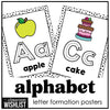 Alphabet Letter Formation Posters | Step by Step Letter Writing Classroom Decor - Hot Chocolate Teachables