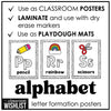 Alphabet Letter Formation Posters | Step by Step Letter Writing Classroom Decor - Hot Chocolate Teachables