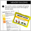 Animal Memory Game | Picture Cards | Vocabulary Matching Activity - Hot Chocolate Teachables