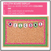 Bulletin Board Borders with Welcome Bunting - Watermelon Sugar: Pink & Green - Hot Chocolate Teachables