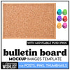 Bulletin Board Mock Up | Cork Board Image | Add your own resources for previews - Hot Chocolate Teachables