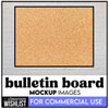 Bulletin Board Mock Up | Cork Board Image | Add your own resources for previews - Hot Chocolate Teachables