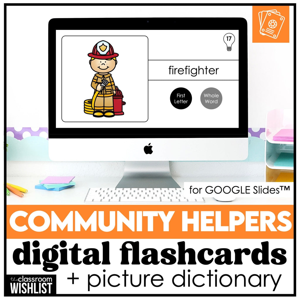 Community Helpers - Jobs & Career Digital Flashcards & Picture Dictionary - Hot Chocolate Teachables