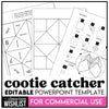 Cootie Catcher Template | Fortune Teller Editable Template | Commercial Use - Hot Chocolate Teachables