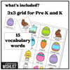 Easter Bingo Game | Fun Vocabulary Activity for Preschool, Kindergarten, and ESL - Hot Chocolate Teachables