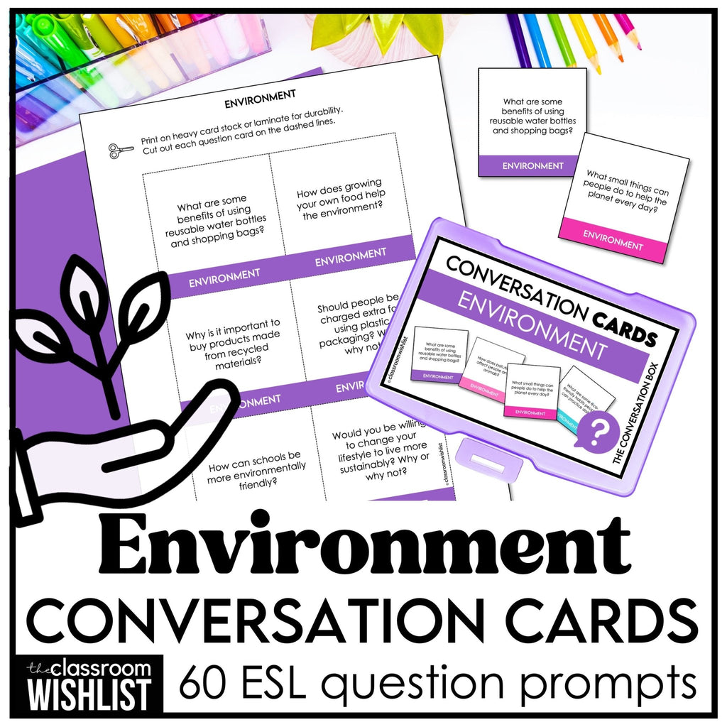 Environment & Sustainability | English Conversation Questions | ESL & EFL - Hot Chocolate Teachables