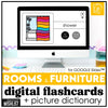 ESL Rooms and House Furniture Digital Flashcards & Picture Dictionary - Hot Chocolate Teachables