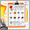 Fall Vocabulary Scavenger Hunt - Autumn Activity - Search for Objects w/ clues - Hot Chocolate Teachables