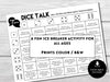 Favorites | Dice Talk Roll and Speak Game | Table Talk Dice - Hot Chocolate Teachables