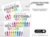 First Day Day of FIRST Grade, Back to School School Signs for 1st Grade - Hot Chocolate Teachables