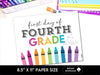 First Day Day of FOURTH Grade, Back to School School Signs for 4th Grade - Hot Chocolate Teachables