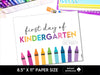 First Day Day of Kindergarten, Back to School School Signs - Hot Chocolate Teachables