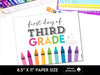 First Day Day of Third Grade, Back to School School Signs for 3rd Grade - Hot Chocolate Teachables