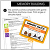 Halloween Memory Game | Picture Cards | October Vocabulary Matching Activity - Hot Chocolate Teachables