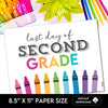 Last Day of Second Grade Sign, End of the Year School Signs for 2nd Grade - Hot Chocolate Teachables