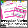 Past Simple Irregular Verb Conversation Cards | 60 Open - Ended Speaking Questions - Hot Chocolate Teachables