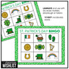 St. Patrick's Day Bingo Game for Preschool and Kindergarten - Easy Vocabulary - Hot Chocolate Teachables