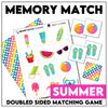 Summer Vocabulary Memory Match - Hot Chocolate Teachables