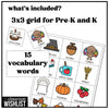 Thanksgiving Bingo Game for Preschool & Kindergarten | ESL Vocabulary Activity - Hot Chocolate Teachables