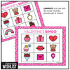 Valentine's Day Bingo Game for Preschool and Kindergarten - Easy Vocabulary - Hot Chocolate Teachables