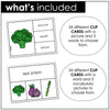 Vegetable Vocabulary CLIP CARD activity task cards for ELL - ESL - EFL - Hot Chocolate Teachables