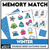 Winter Memory Game | Cold Weather Vocabulary Picture Match Cards - Hot Chocolate Teachables