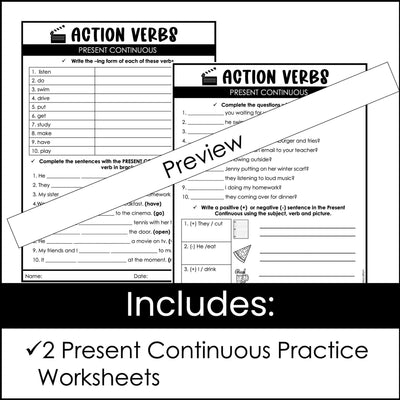 Action Verb Charades | Present Continuous Tense Miming Game – Hot ...