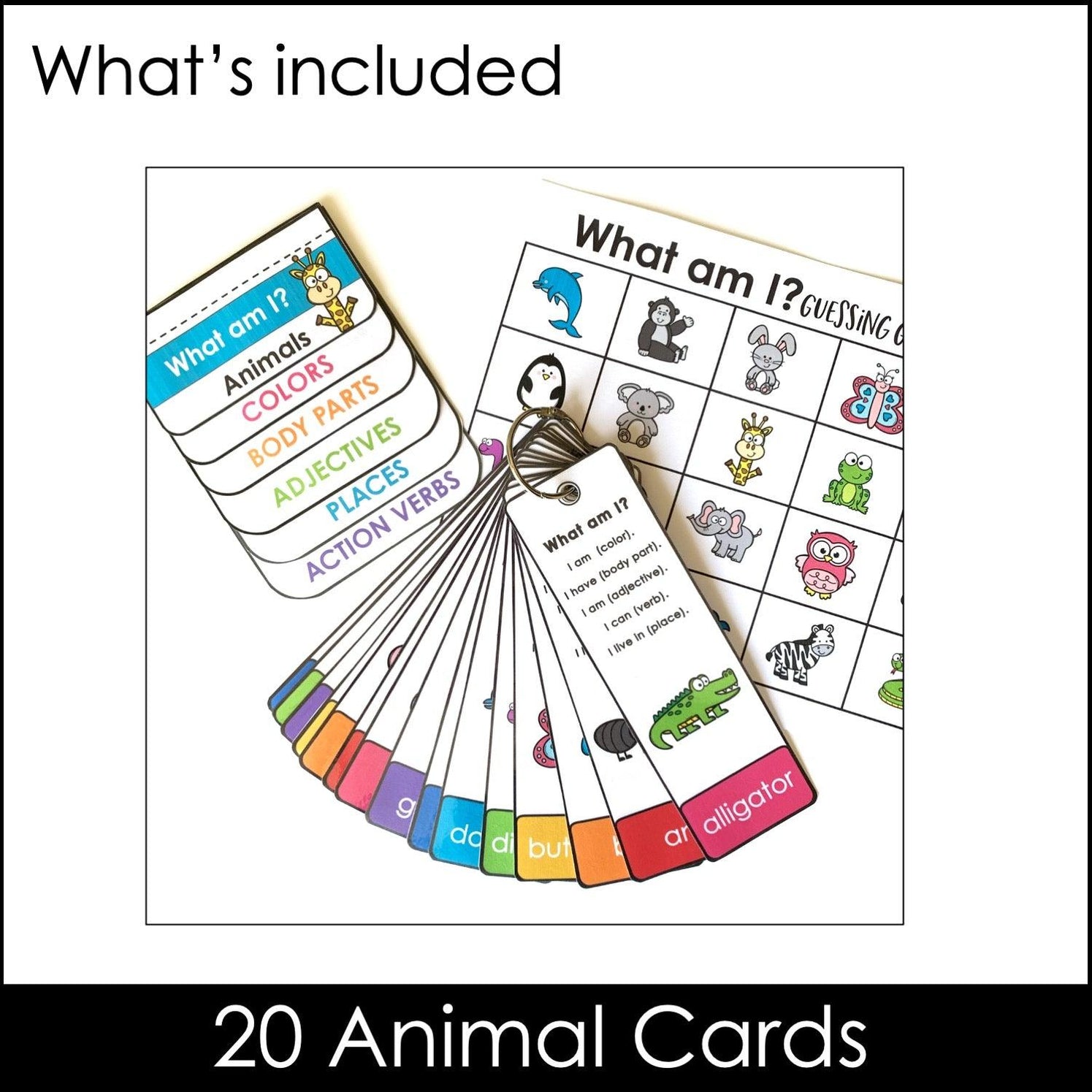 Animals Guessing Game for ESL - What am I? – Hot Chocolate Teachables