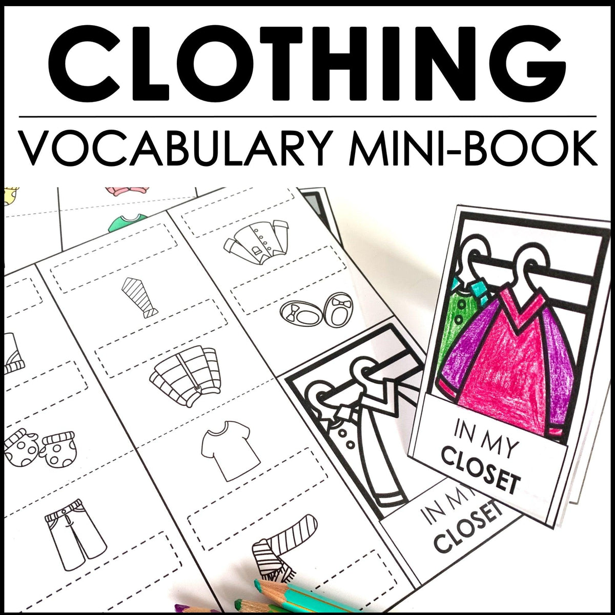 School Supplies Vocabulary Mini-Book, Classroom Vocabulary Picture  Dictionary