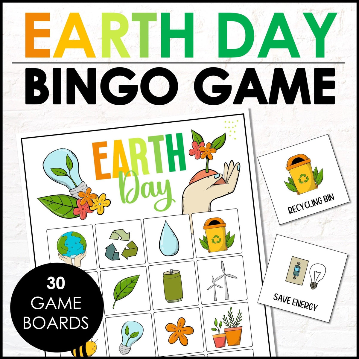 Earth Day Bingo Game | Vocabulary Activity For Earth Day – Hot ...