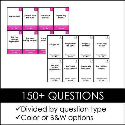 ESL Conversation Cards - Questions in Present Simple Tense – Hot ...