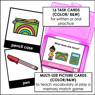 ESL School Supply Helpers: Dictionary, Worksheets & Posters – Hot ...