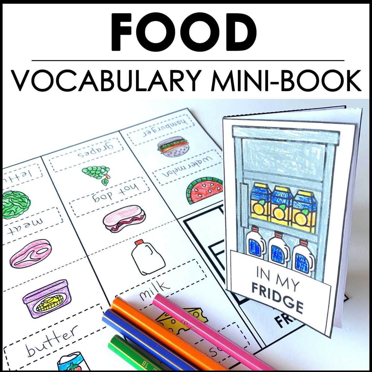 Food and Drink Vocabulary Mini-Book | What's in my fridge? – Hot ...