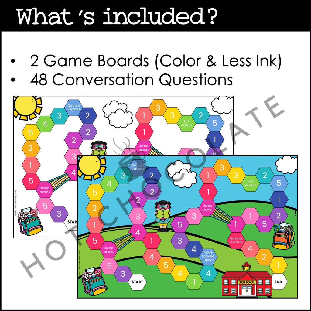 Board Games: Back to School/First Day of School Ice Breakers by Enhance SEL