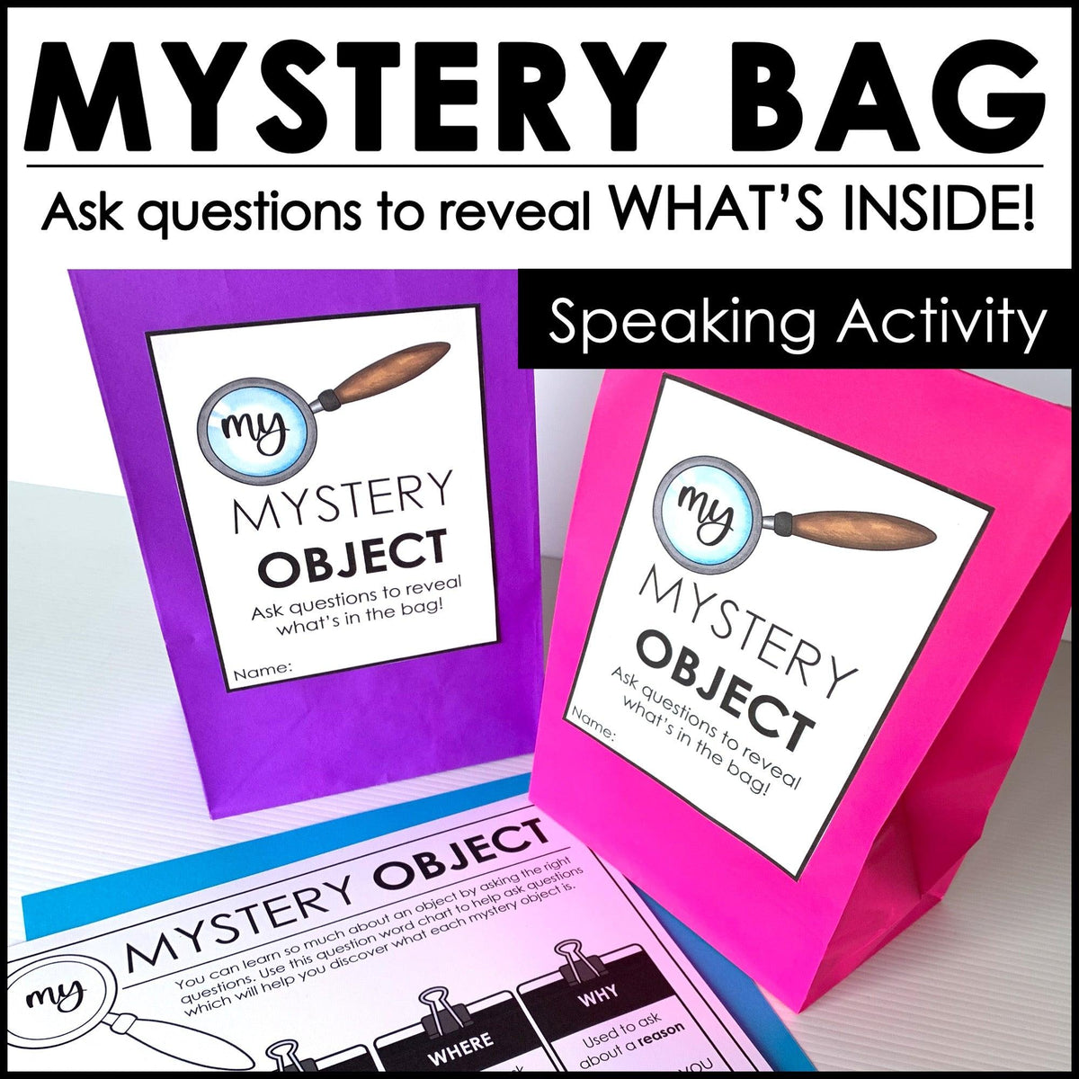 Mystery Bag | Guess the object game! – Hot Chocolate Teachables