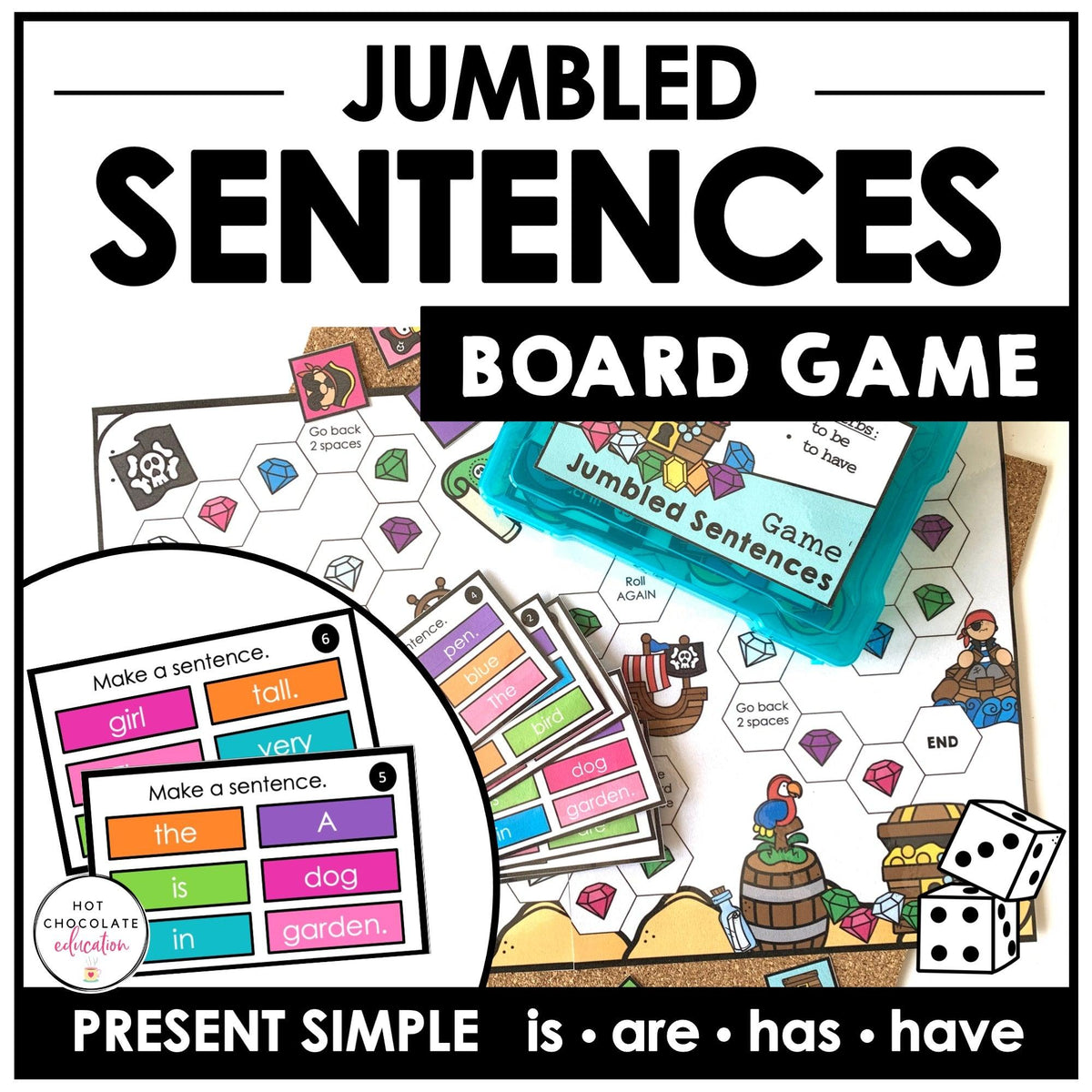 Board Game: Simple Present Verbs - BE & HAVE – Hot Chocolate Teachables