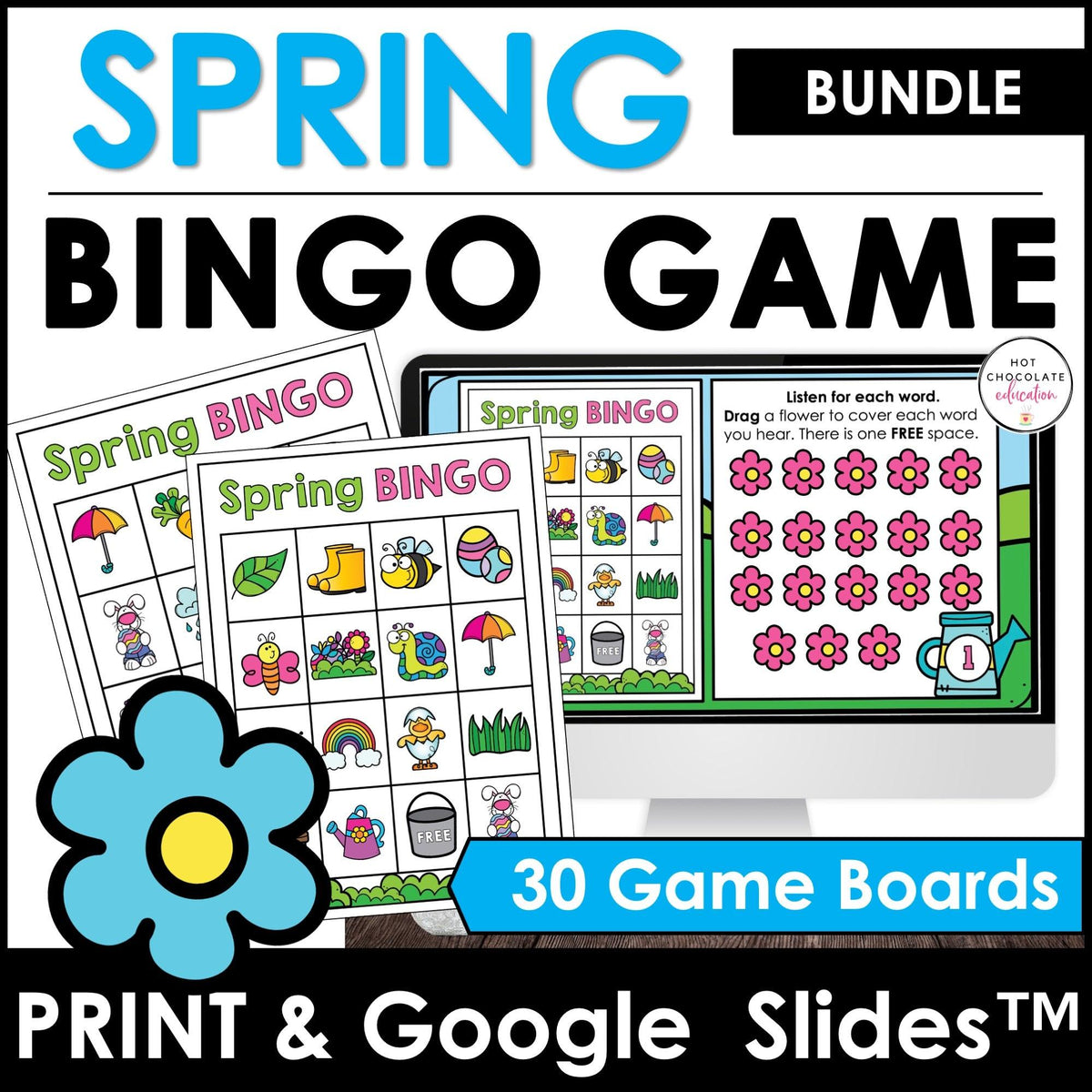 Spring & Easter Vocabulary Bingo | Print & Digital Bundle – Hot ...