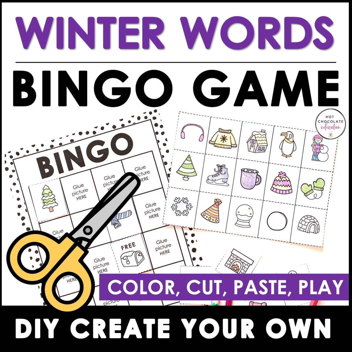 Pet Bingo Game, Vocabulary Words